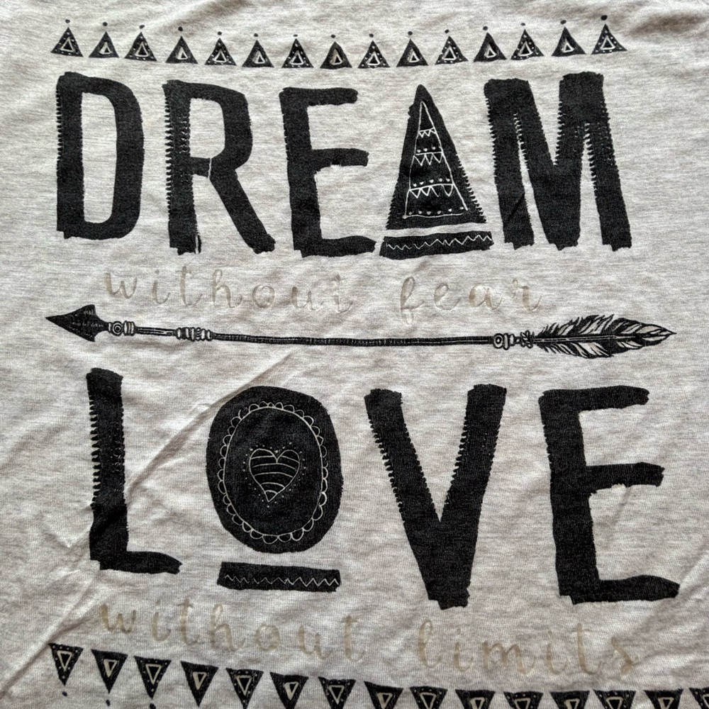 Dream Love Beige Graphic Tee - Picture 2 of 4